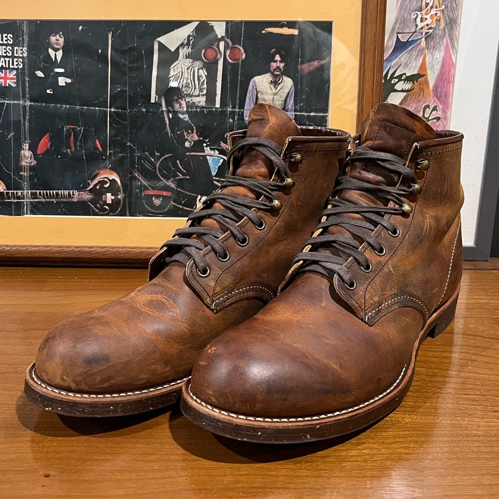 Barely-Worn Red Wing Blacksmith Heritage Boots in Copper Rough & Tough Leather